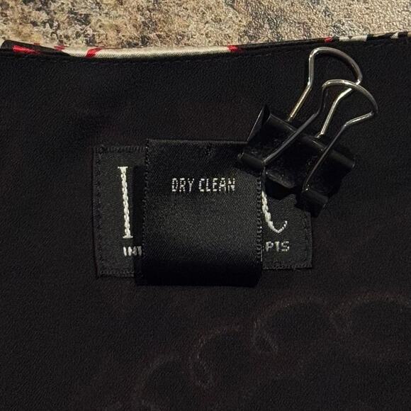 Vintage INC Skirt Silk Floral Asymmetrical Whimsigoth Dark Academia Black Red 2 - Picture 3 of 5